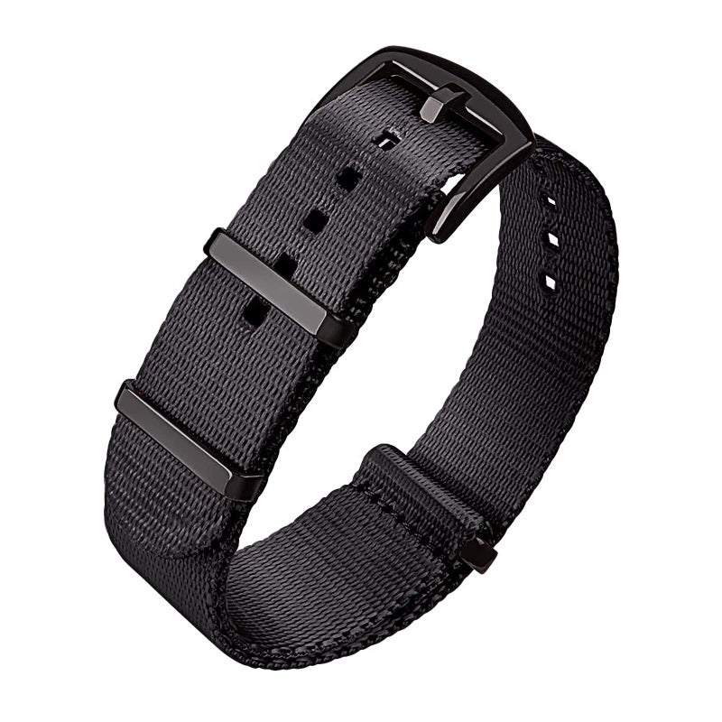 Ritche Christmas Gift Military Ballistic Nylon Watch Strap with Heavy Buckle 18mm 20mm 22mm Premium Nylon Watch Bands for Men Women, White Elephant Gifts, Stocking Stuffers for Men - Image 1